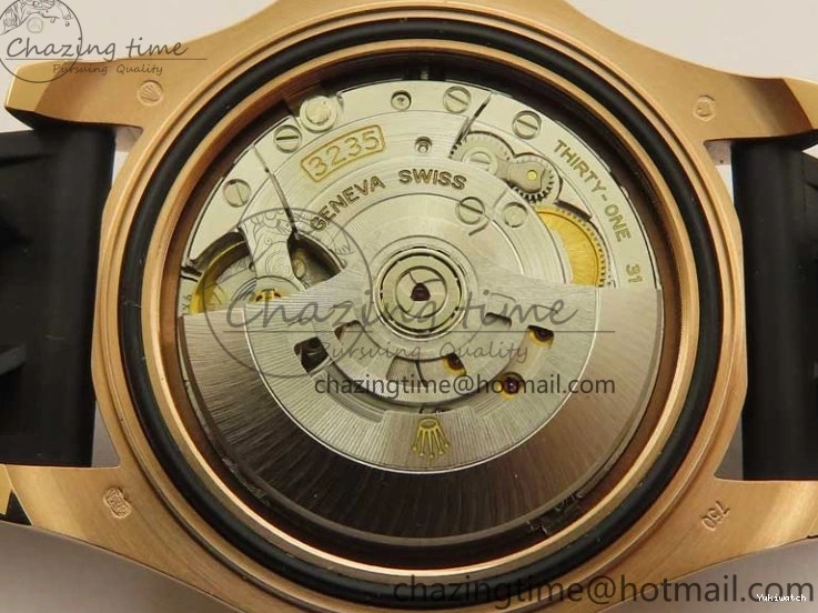 Black on 126655 Black 1:1 Bezel VS3235 Yacht-Master Edition Best Rubber Strap Ceramic RG 3EF 0415